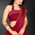 Magenta sequin embroidered work two tone silk saree sari