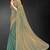 Green sequin embroidered work two tone silk saree sari