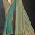 Green sequin embroidered work two tone silk saree sari