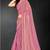 Pink sequin embroidered work two tone silk saree sari