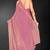 Pink sequin embroidered work two tone silk saree sari