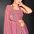 Pink sequin embroidered work two tone silk saree sari