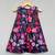 Floral aline dress with hot pink bow