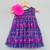 Multicolour pleated crush chevron dress