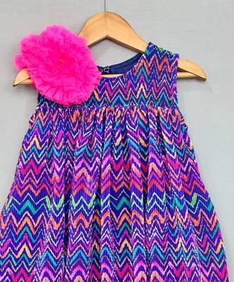 Multicolour pleated crush chevron dress 2
