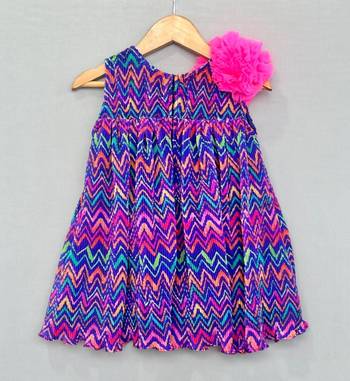 Multicolour pleated crush chevron dress 3