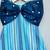 Knitted striped dress with big organza bow