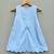 Denim shimmer dress with silver bow