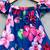 Navy floral printed dress