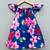 Navy floral printed dress