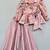 Dusty rose floral and bird print peplum top with palazzo