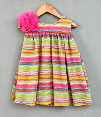 Multicolour striped knitted dress 1