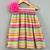 Multicolour striped knitted dress