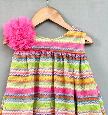 Multicolour striped knitted dress 2
