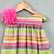 Multicolour striped knitted dress