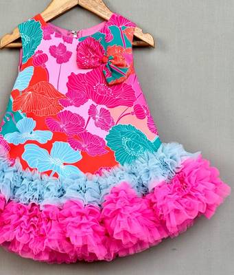 Multicolour abstract printed tutu dress 2