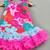 Multicolour abstract printed tutu dress