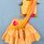 Yellow bandhni lehenga set with attached dupatta