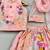 Pastel pink floral hand- embroidered lehenga set with dupatta
