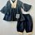 Black & gold kurti patiala set with sling bag