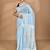 blue Cotton Dhakai Jamdani Handloom Saree With Blouse