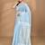 blue Cotton Dhakai Jamdani Handloom Saree With Blouse