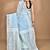 blue Cotton Dhakai Jamdani Handloom Saree With Blouse