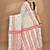 Cream Cotton Dhakai Jamdani Handloom Saree With Blouse