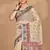 beige Cotton Dhakai Jamdani Handloom Saree With Blouse
