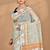 beige Cotton Dhakai Jamdani Handloom Saree With Blouse