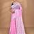 Pink Cotton Dhakai Jamdani Handloom Saree With Blouse
