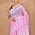 Pink Cotton Dhakai Jamdani Handloom Saree With Blouse