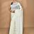 Cream Cotton Dhakai Jamdani Handloom Saree With Blouse
