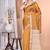 gold Cotton Dhakai Jamdani Handloom Saree With Blouse