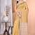 light golden Cotton Dhakai Jamdani Handloom Saree With Blouse