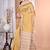 light golden Cotton Dhakai Jamdani Handloom Saree With Blouse