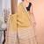 light golden Cotton Dhakai Jamdani Handloom Saree With Blouse