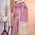 light purple Cotton Dhakai Jamdani Handloom Saree With Blouse