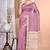 light purple Cotton Dhakai Jamdani Handloom Saree With Blouse