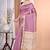 light purple Cotton Dhakai Jamdani Handloom Saree With Blouse