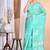 light green Tussar Silk Handloom Saree