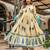 Cotton cambric anarkali printed kurti pant dupatta set