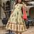 Cotton cambric anarkali printed kurti pant dupatta set