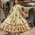 Cotton cambric anarkali printed kurti pant dupatta set