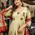 Cotton cambric anarkali printed kurti pant dupatta set