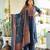 Cotton cambric a-line printed kurti pant dupatta set