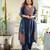 Cotton cambric a-line printed kurti pant dupatta set