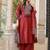 Cotton cambric a-line printed kurti pant dupatta set