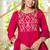 Cotton cambric a-line printed kurti pant dupatta set