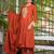 Cotton dyed a-line kurti pant dupatta set